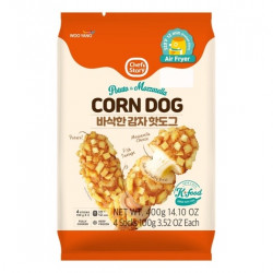 韓國 Wooyang馬鈴薯脆皮起司魚肉熱狗 100g*4支